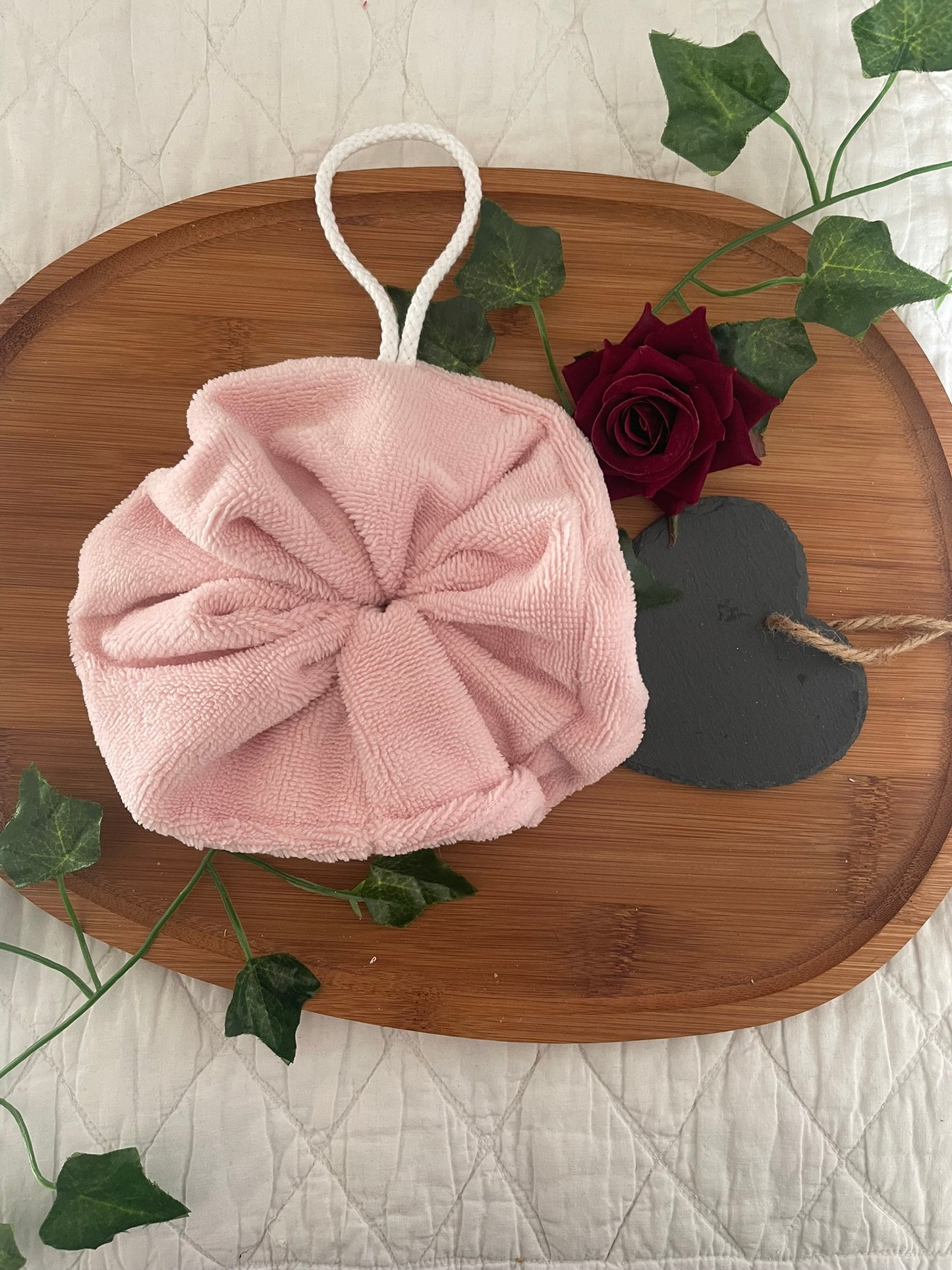 Fleur de Douche - Eponge Bambou - Rose