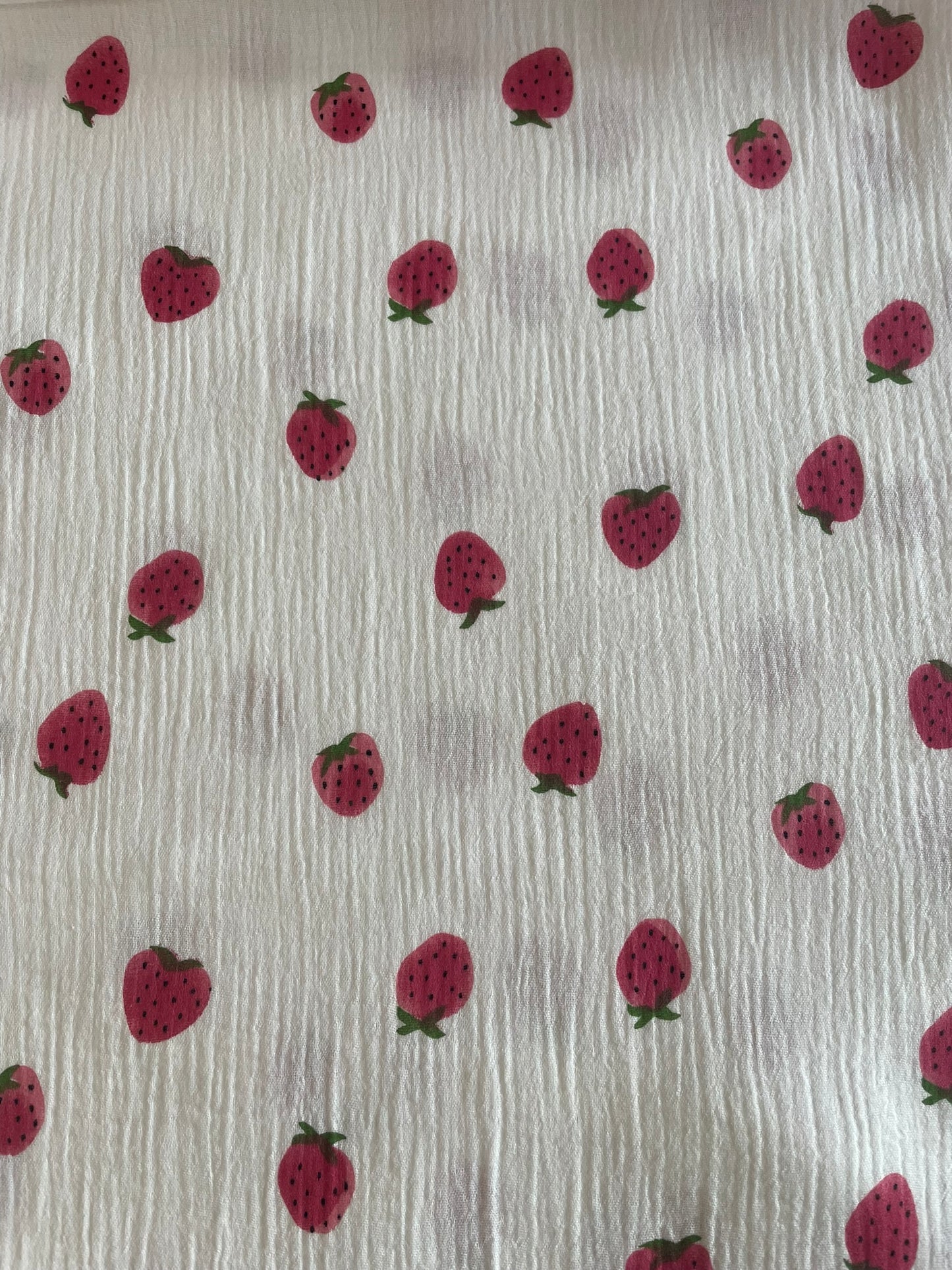 Couverture Berceau Double Gaze Hiver - Framboises