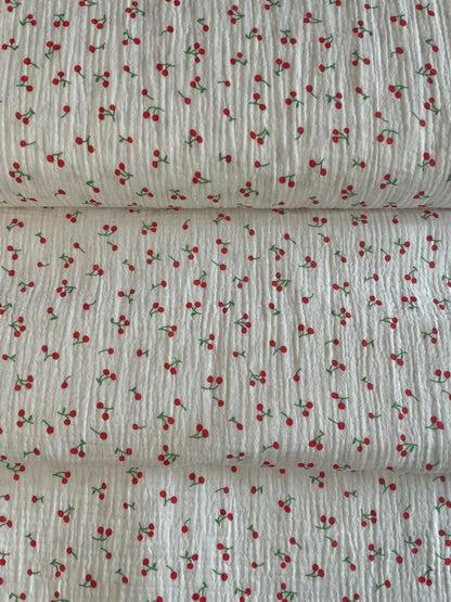 Couverture Lit Bébé Hiver - Cerises